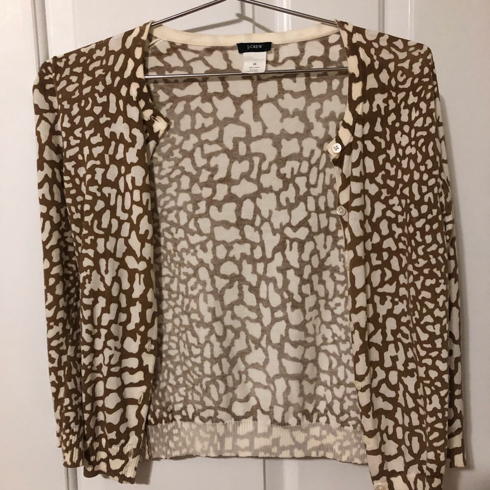 J. Crew animal printed cardigan